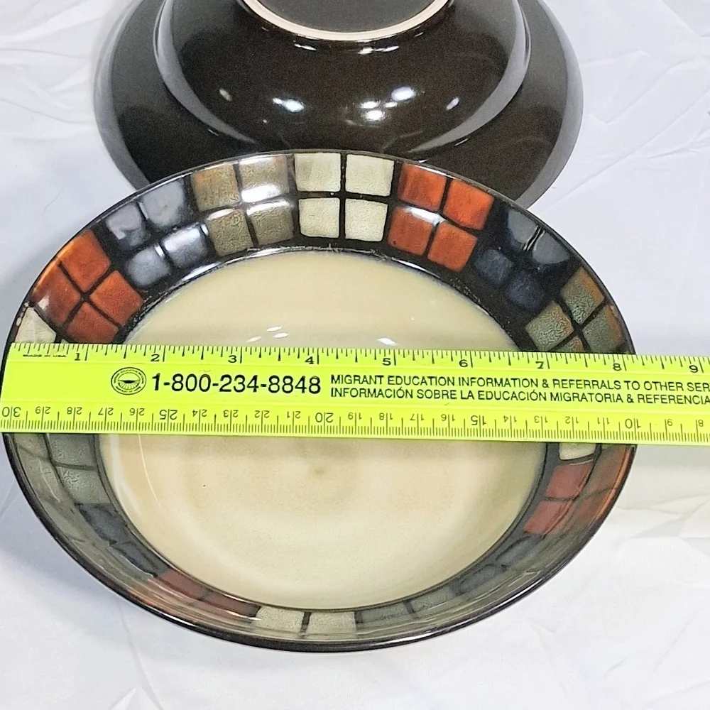 Set Of 2 Pfaltzgraff Calico Southwestern Motif 8" Large Serving/Cereal Bowls - Picture 6 of 8